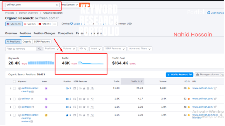 SEO Result for client